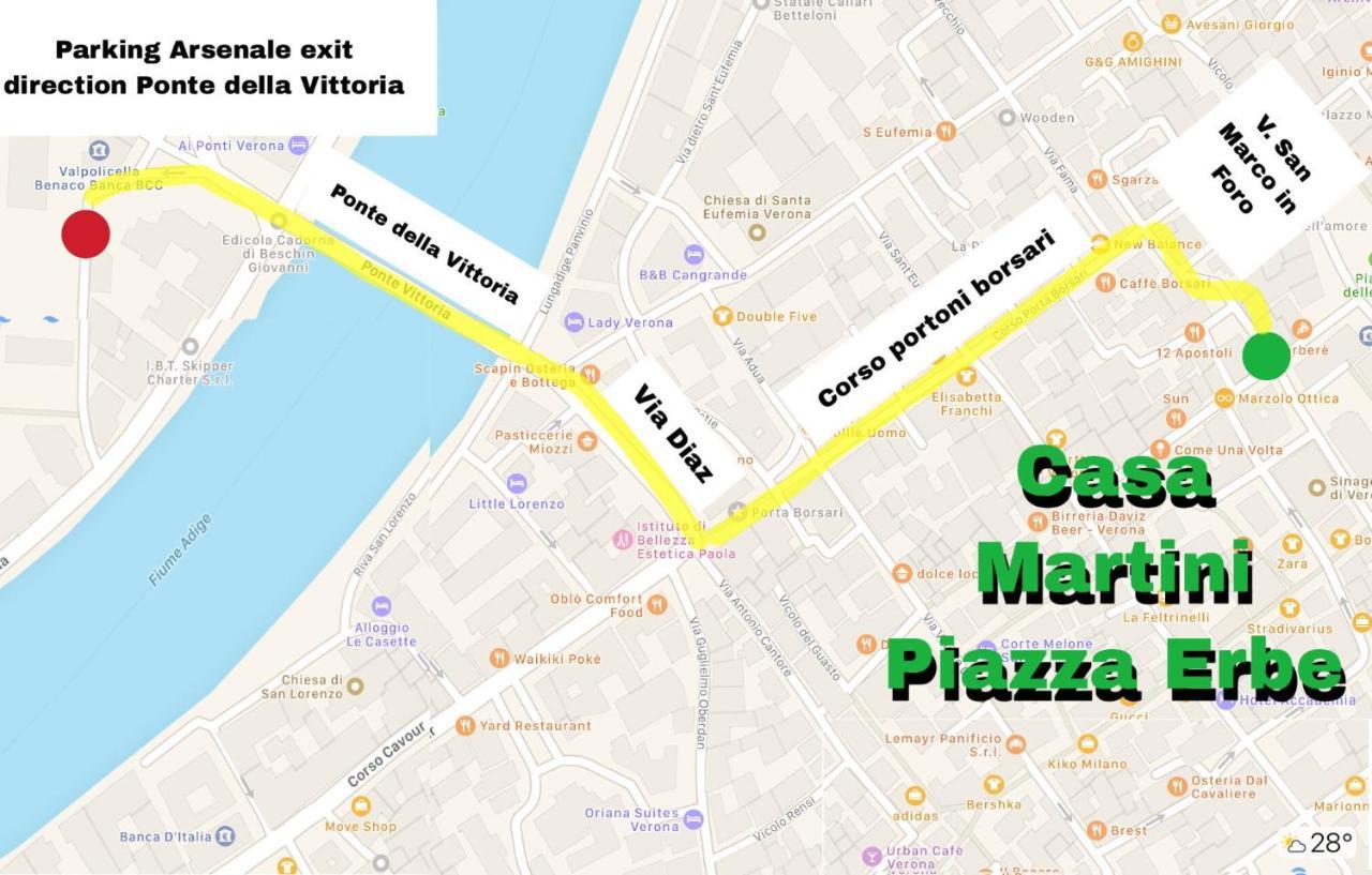 Ferienwohnung Casa Martini Piazza Erbe Verona Exterior foto